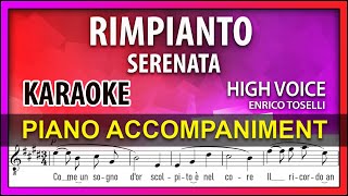 Serenata Rimpianto KARAOKE Toselli high voice [upl. by Dijam]