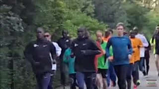 ELIUD KIPCHOGE  Training One Day Before He Won LONDON MARATHON 2018 [upl. by Amaso]