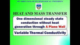 Steady state conduction through a Plane Wall without heat generation  KTU  HMT  Module 1  Part 5 [upl. by Girish]