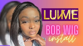 Luvme Bob Install Glueless  Very Easy and Beginner Friendly  10 inch  Side Part  100 Human Hair [upl. by Francklin]