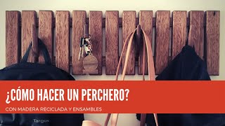 HACER UN PERCHERO CON SOBRANTES DE MADERA  FACIL [upl. by Oirromed]