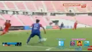 Cambodia U23 vs Korea hight ligh 2015 [upl. by Yemrej693]