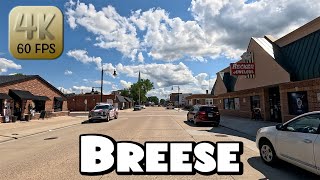 Driving Around St Louis Suburb Breese Illinois in 4k Video [upl. by Sauer815]