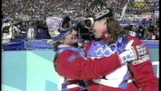 Ann Battelle 2002 Winter Olympics Womens Moguls Final [upl. by Lipfert]