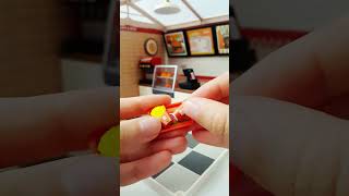 Rolife Burger Shop DIY miniature dollhouse staging [upl. by Releehw]