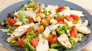 Recette  Salade césar allégée [upl. by Ttezil]