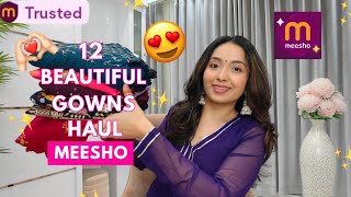 12 Gorgeous Meesho Gown Try On Haul under Rs 500 😍  Mega Blockbuster Sale 💕  Isha Vinod Jain [upl. by Archambault49]