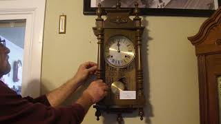 Japanese Ansonia 8 Day Wall Clock  circa 1970 [upl. by Rozina]