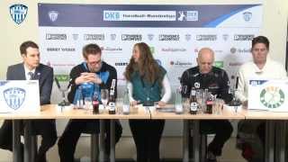 14122013 Pressekonferenz TBV Lemgo gg HSG Wetzlar [upl. by Ahsienauq715]