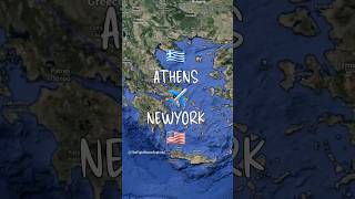 Athens to Newyork  Flight Route Tracking  American Airlines shortsfeed shorts [upl. by Raddie]