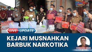 Kejaksaan Negeri Tabanan Musnahkan Barang Terlarang Sabu hingga Tembakau Gorila di Loby Kantor [upl. by Mongeau]