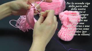 Scarpette Baby passo a passo ad uncinetto  parte 2   Video Tutorial [upl. by Dorella]