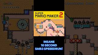 Insanely precise SMB3 speedrun in Mario Maker 2 shorts [upl. by Atires405]