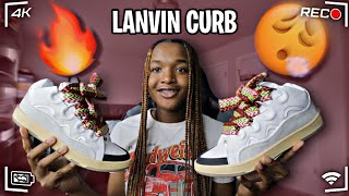 LANVIN CURB SNEAKER UNBOXING  ON FEET [upl. by Htrag]