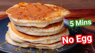 5 Mins Banana Pancake Recipe  NO EGG  Eggless Healthy 3 Ingredient Banana Pancakes [upl. by Lledroc430]