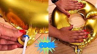 HOW TO INFLATE amp DEFLATE A FOIL BALLOON USING A STRAW  HOW TO BLOW UP A FOIL BALLOON WITHOUT HELIUM [upl. by Oicinoid]