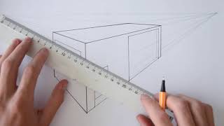 TUTORIAL  HOW TO DRAW A BASIC HOUSE 2POINT PERSPECTIVE [upl. by Utham366]