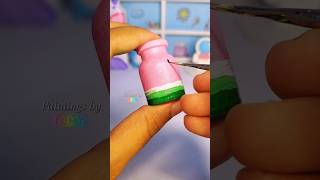 paintingonbottlewatercolourpainting paintingminibottleart 🍉 [upl. by Daron]