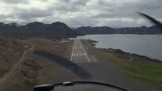 APPROACH AND LANDING AT HONNINGSVÅG AIRPORT NORWAY ENHV  Near North Cape [upl. by Crowns973]