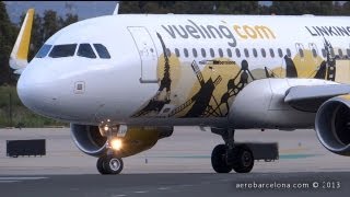 FULL HD Vueling Airlines A320214 ECLVP LINKING EUROPE BarcelonaEl Prat [upl. by Dempstor]