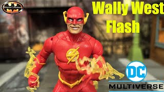 McFarlane DC Multiverse Wally West Flash Gold Label Walmart Action Figure Review amp Comparison [upl. by Eimareg]