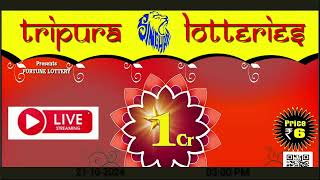 Tripura Fortune Lottery Live Day draw On 21102024 At 0300 PM Live From Agartala [upl. by Ehgit]