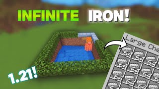 Minecraft bedrock best Infinite Iron farm  121 [upl. by Andrea254]