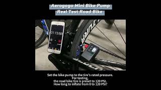 Aerogogo GIGA PUMP for Cycling Real Test for Road Bike with 120PSI Tire Inflation [upl. by Ottavia67]