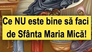 Ce NU este bine să faci pe 8 septembrie de Sfânta Maria Mică [upl. by Ennis]