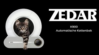 Zedar K900 Automatische Kattenbak  Zelfreinigende Kattenbak  Inclusief App [upl. by Avram]