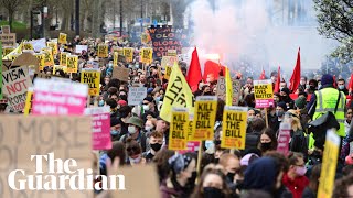 Kill the Bill thousands rally in London to protest policing bill [upl. by Akinert977]