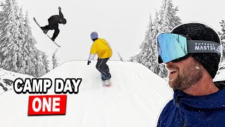 Day 1 Snowboard Camp  Jump Session with Allstar Coaches Pros amp Campers [upl. by Atiram]