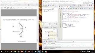 Ejemplo del Multiplexor 21 en un editor de texto VHDL en QUARTUS II  2018 [upl. by Acenahs]