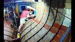 09 Working in a Clinker Bilge Wooden Boat Restoration [upl. by Rovert97]