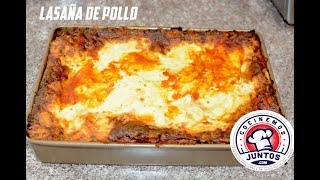 lasaña de pollo al horno con mucho queso y vegetales [upl. by Mairb]