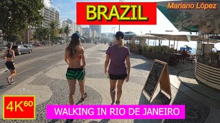 4K⁶⁰  👉 COPACABANA BOARDWALK amp ITS BEACH ☀️  Rio de Janeiro  BRAZIL  Travel  VLOG 🌟 [upl. by Valery]