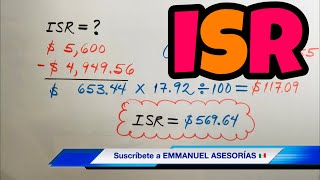 Cómo Calcular el ISR Impuesto Sobre la Renta Bien fácil y Rápido [upl. by Ttayw47]