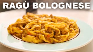 Traditional ragù alla bolognese with fresh egg tagliatelle [upl. by Ruttger]