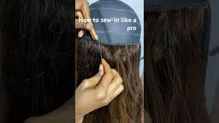 How to sewin a wig like a pro hairstylist wigging frontal wigs [upl. by Ennaeirb780]