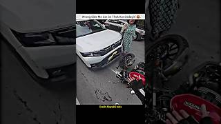 Car se thok diya wrong side me 🤬shorts bike rider motovlog car [upl. by Theola]