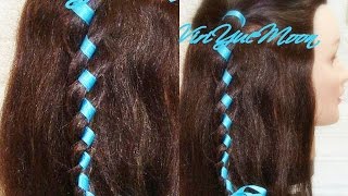 COMO HACER TRENZA DE 4 quotGUSANO CON LISTÓNquot  PEINADOS Y TRENZAS  COLETAS  VIRYUEMOON [upl. by Twyla]