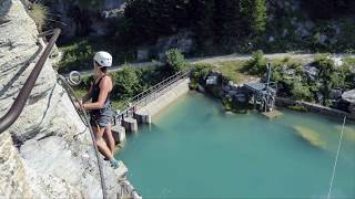 Via Ferrata  Le lac de la Rosière Courchevel 25072018 [upl. by Kcirddahc]