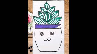 How to draw a plant🪴🌲shorts easydrawing pencilsketching [upl. by Jervis163]