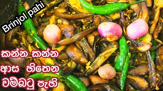 වම්බටු පැහි රසට ඉක්මනින් හදන හැටි  Wambatu Pahi  Brinjol Pahi  Brinjol Pahi sinhala  Batu Pahi [upl. by Yvel]