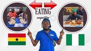 Eating competition between 🇬🇭Ghana amp Nigeria 🇳🇬 😂 [upl. by Whitebook]