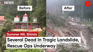 Shimla Landslide Tragedy Strikes Summer Hill Claims Lives Rescue Operation Underway [upl. by Airemahs]