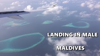 LANDING IN MALE  MALDIVES 4K [upl. by Niltiac]