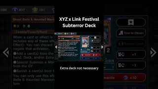 Subterror Deck for XYZ x Link festival easy diamond yugioh masterduel subterror yugiohcommunity [upl. by Afatsum]