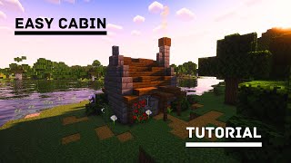 Easy Minecraft Cabin Idea For Beginners  Minecraft tutorial [upl. by Andras895]