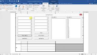 ms word fill text or table from forms controls Combobox or List  using macros VBA [upl. by Hedvah]